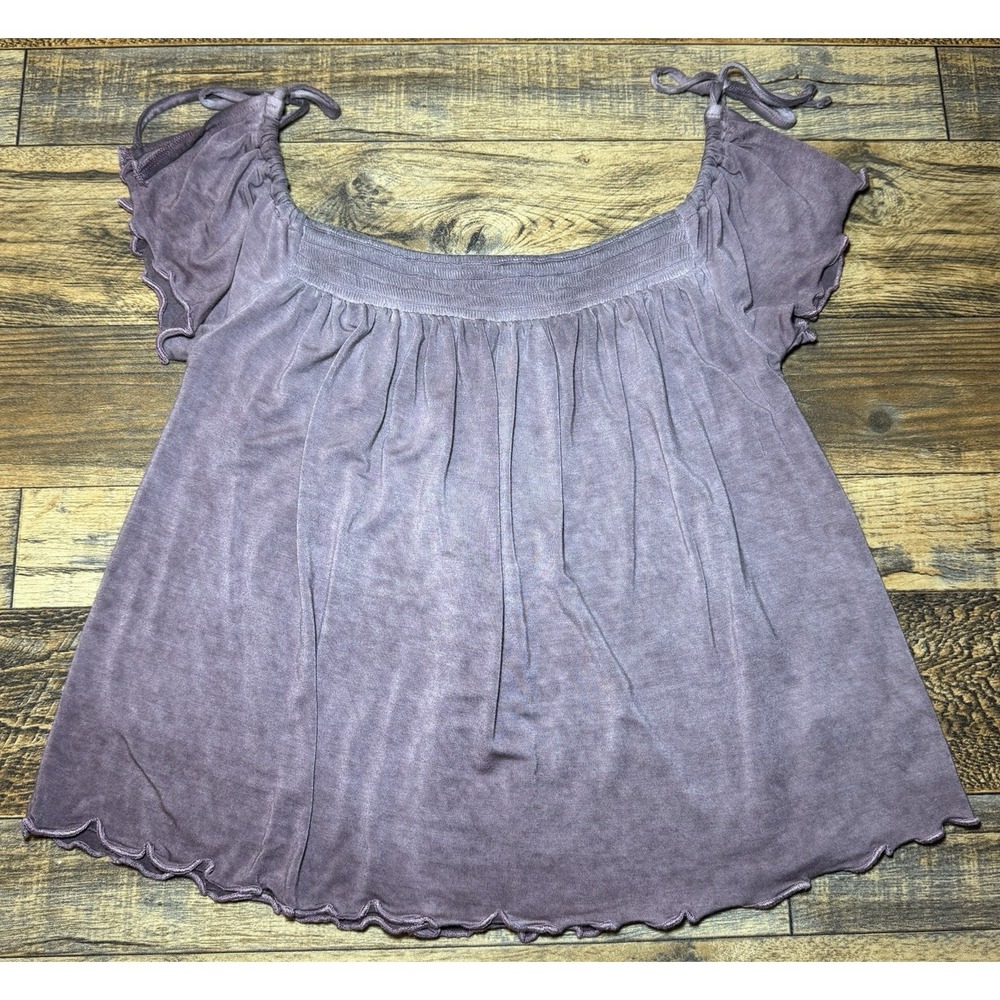 American Eagle Outfitters Soft & Sexy Off‑Shoulder Top Women's XS — Mauve Purple